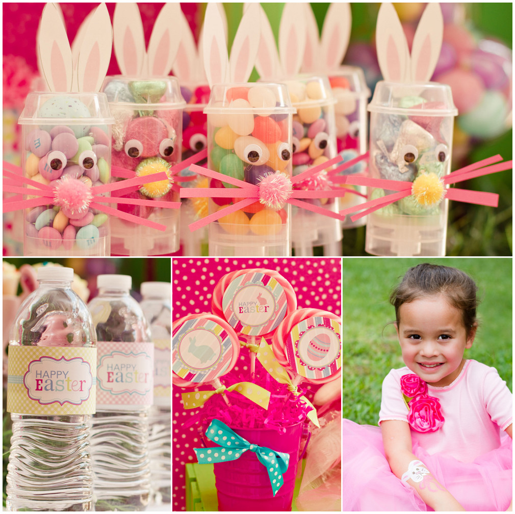 Easter Party For Kids
 Whimsical Pink Green Easter Party