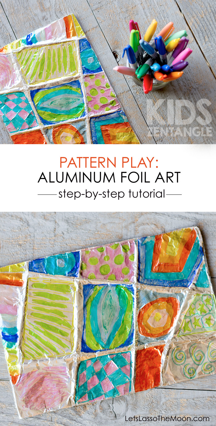 Easy Art Projects For Kids
 Colorful Zentangle Art Easy Aluminum Foil Kids Project