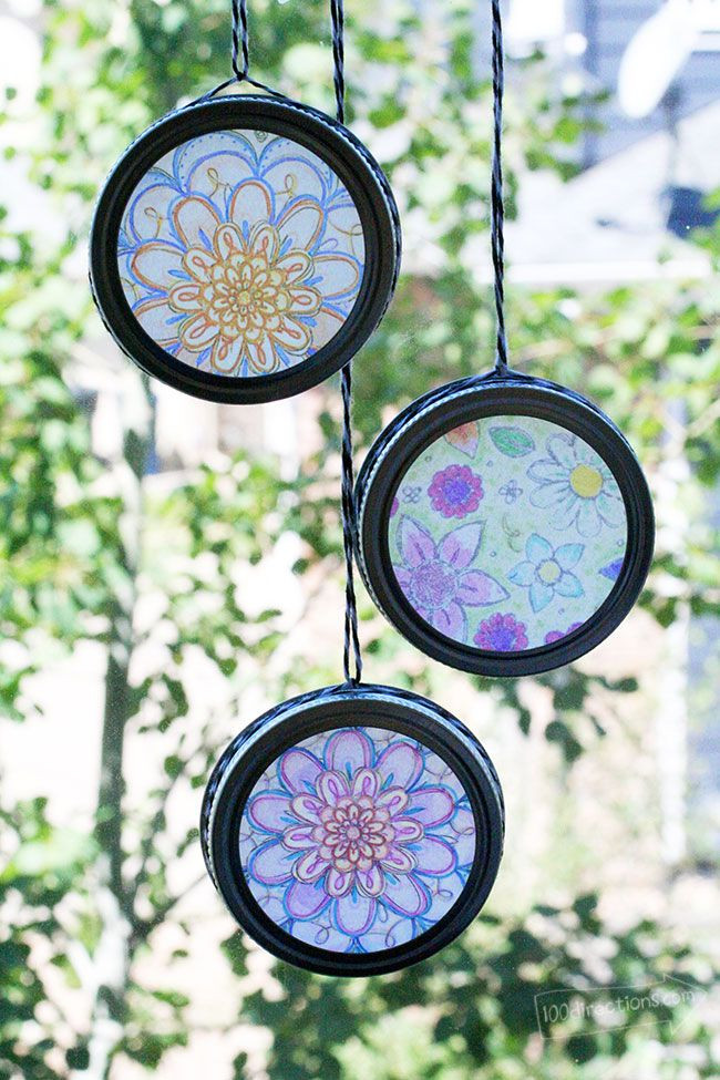 Easy Arts And Crafts Ideas For Adults
 Easy Sun Catchers with Coloring Pages