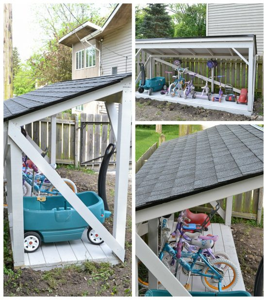 Easy Backyard Storage
 DIY Backyard Bike Storage with an Easy to Install Roof