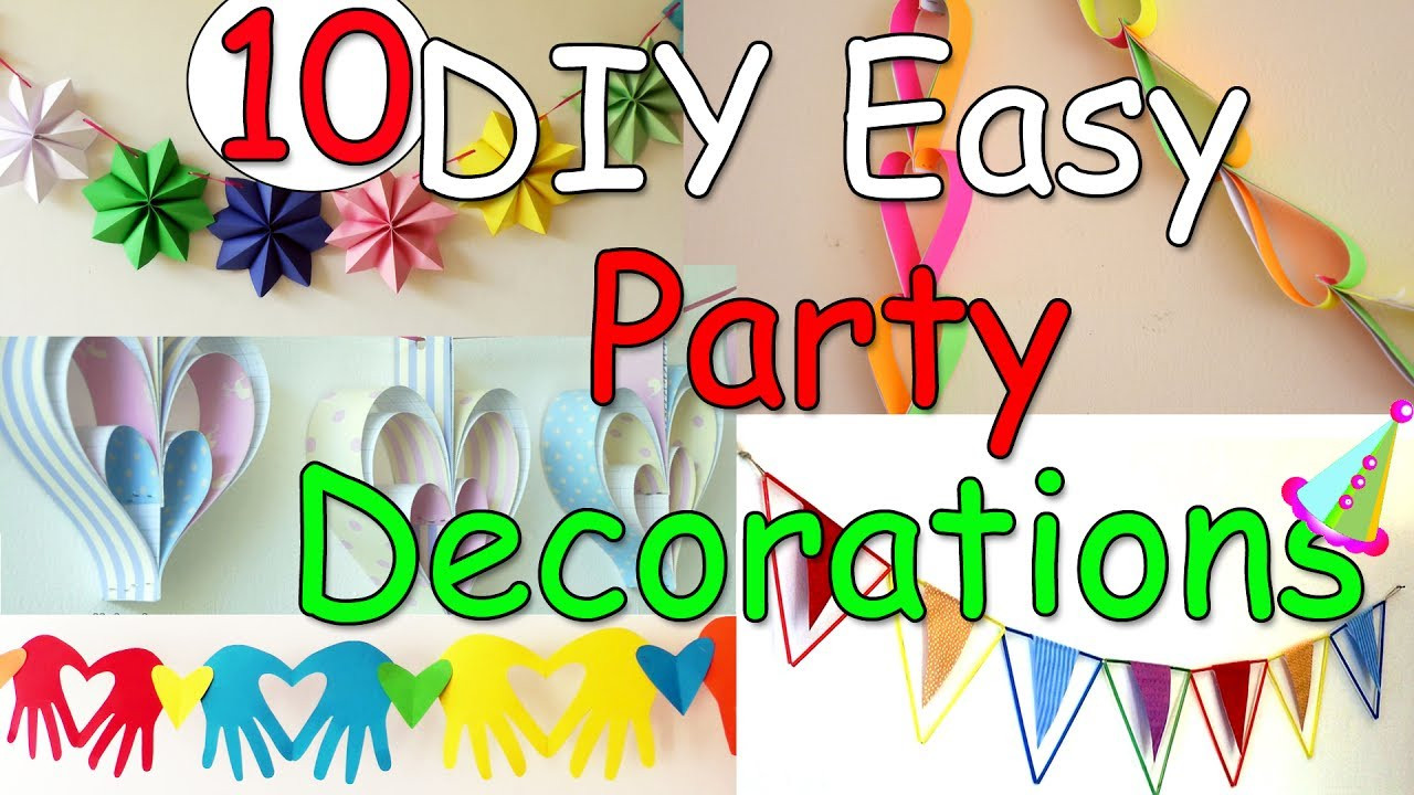 Easy Birthday Decorations
 10 DIY Easy Party Decorations Ideas Ana