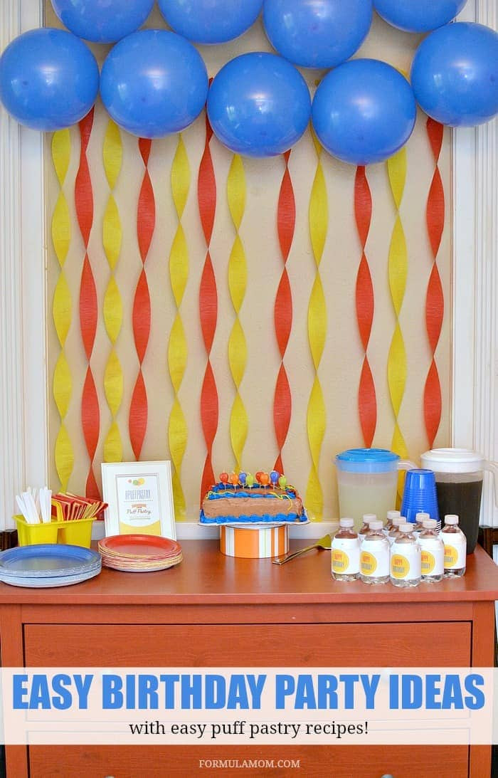 Easy Birthday Decorations
 Puff Pastry Party Ideas for Birthdays PuffPastry AD