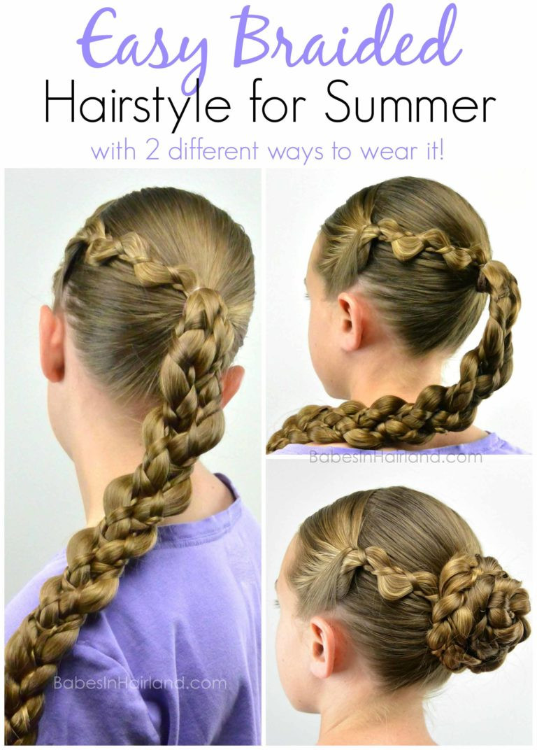 Easy Braided Hairstyles For Medium Hair
 Easy Braided Style for Summer from BabesInHairland