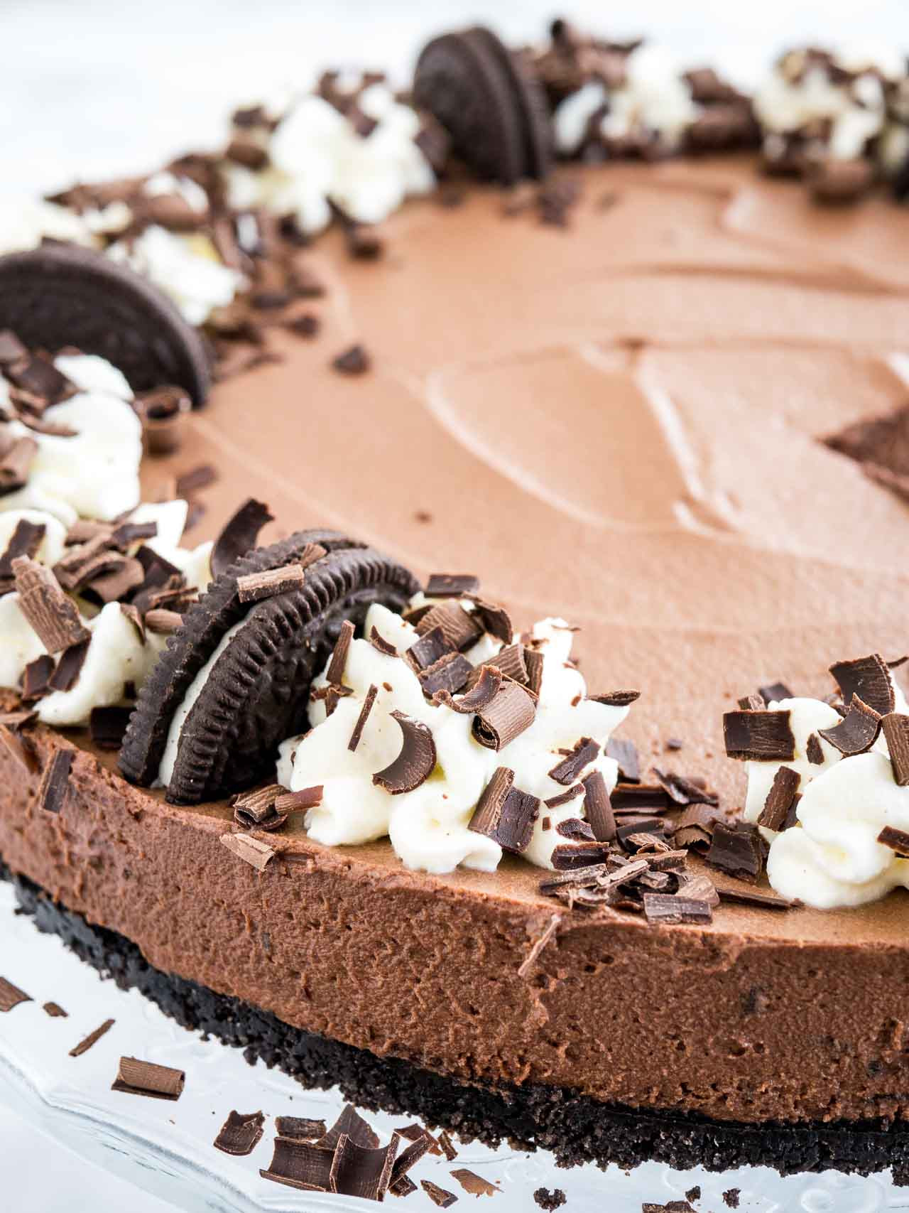 Easy Chocolate Mousse Cake Recipe
 Easy Chocolate Mousse Cake with Oreo Crust