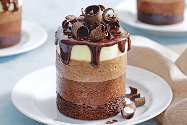 Easy Chocolate Mousse Cake Recipe
 Layered Chocolate Mousse Cakes Recipe Taste