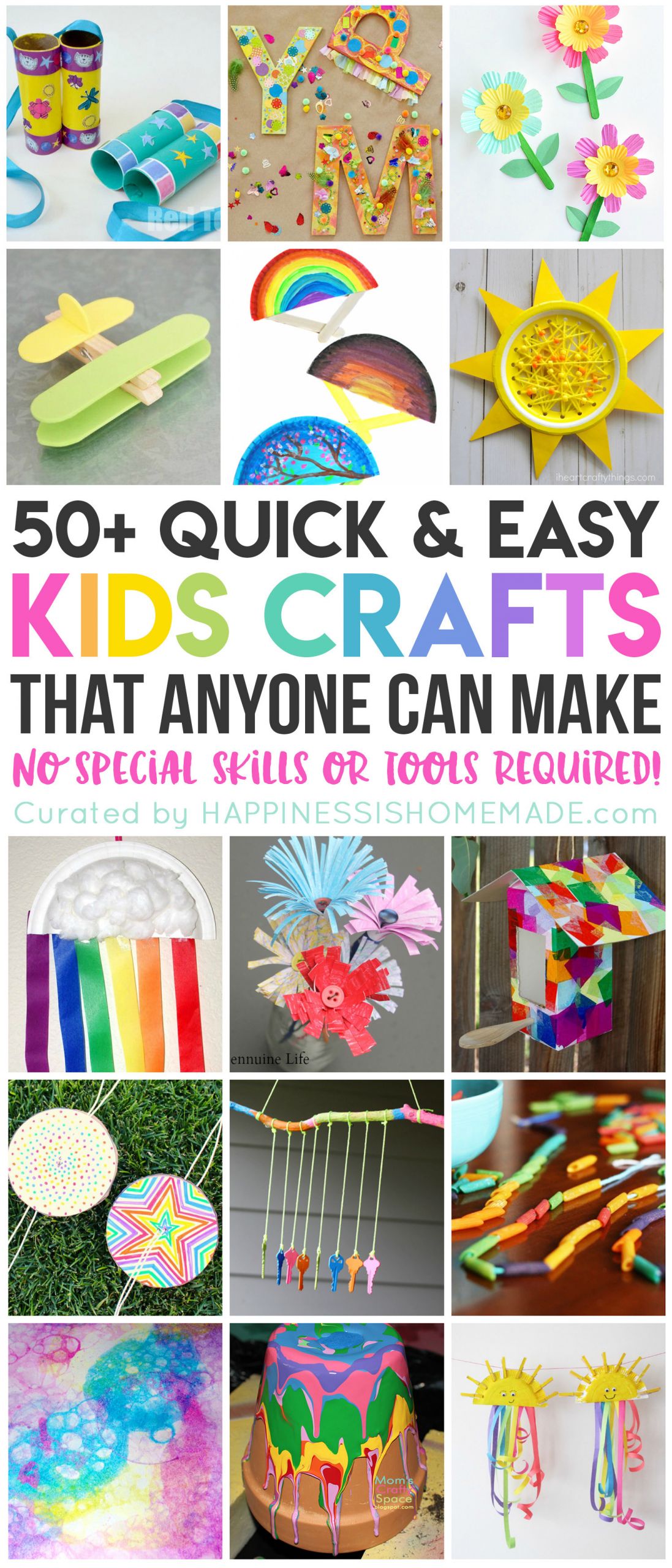 Easy Crafts For Kids To Make
 50 Quick & Easy Kids Crafts that ANYONE Can Make