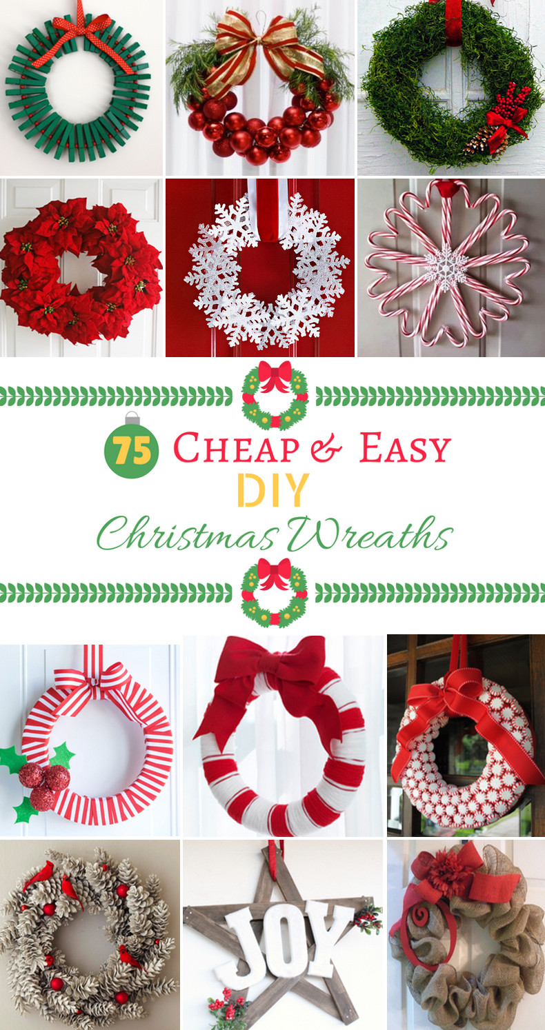 Easy DIY Christmas Wreath
 75 Cheap & Easy DIY Christmas Wreaths Prudent Penny Pincher
