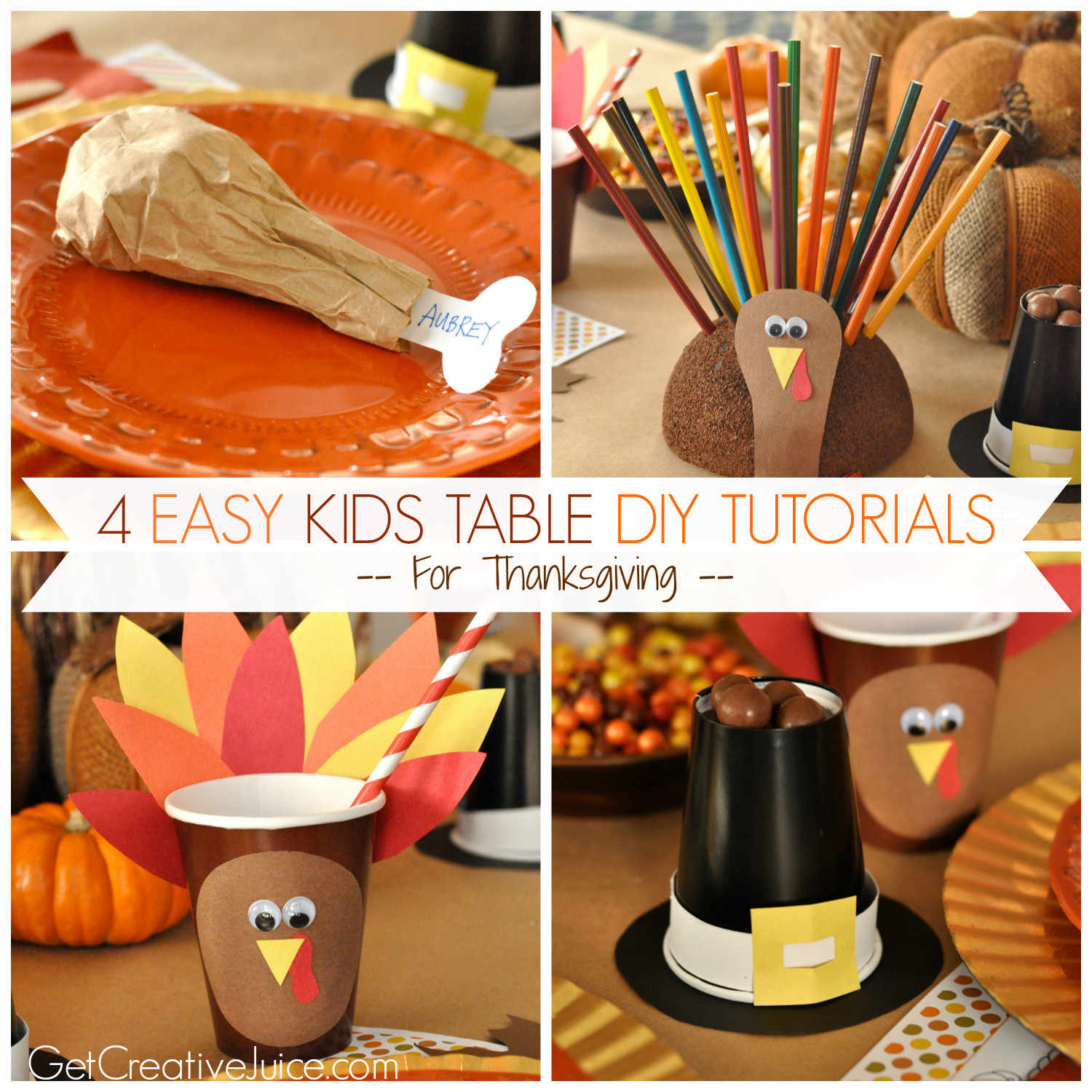 Easy DIY Thanksgiving Decorations
 Easy DIY Kids Thanksgiving Table Ideas Creative Juice