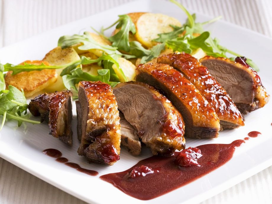 Easy Duck Breast Recipes
 Roast Duck Breast with Lingonberry Sauce Recipe