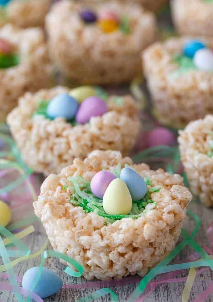 Easy Easter Desserts For Kids
 Krispie Easter Nests Simply Stacie