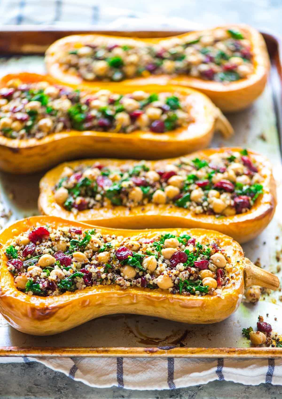 Easy Fall Dinner Recipes
 Quinoa Stuffed Butternut Squash Healthy and Filling