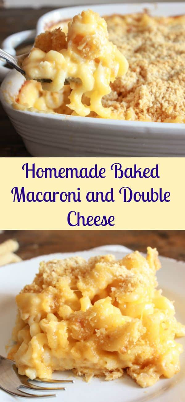 Easy Homemade Macaroni And Cheese Baked
 Homemade Baked Macaroni and Double Cheese