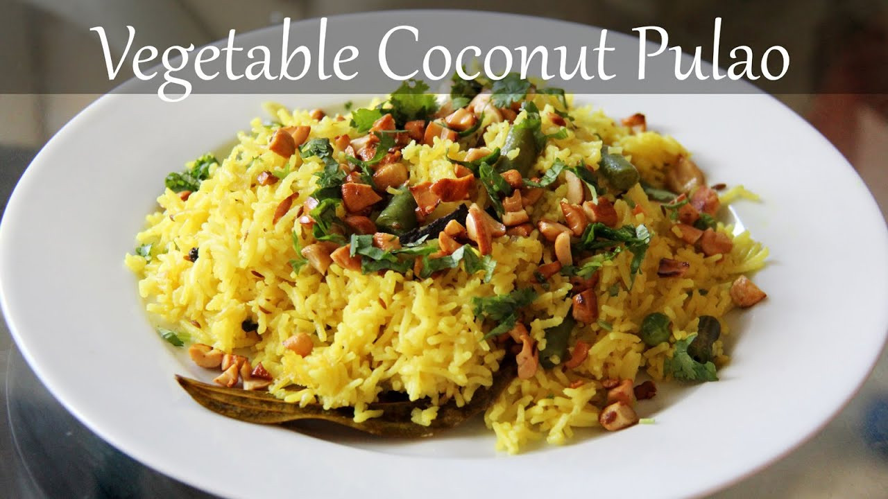 Easy Indian Rice Recipes
 Ve arian Coconut Rice Recipe