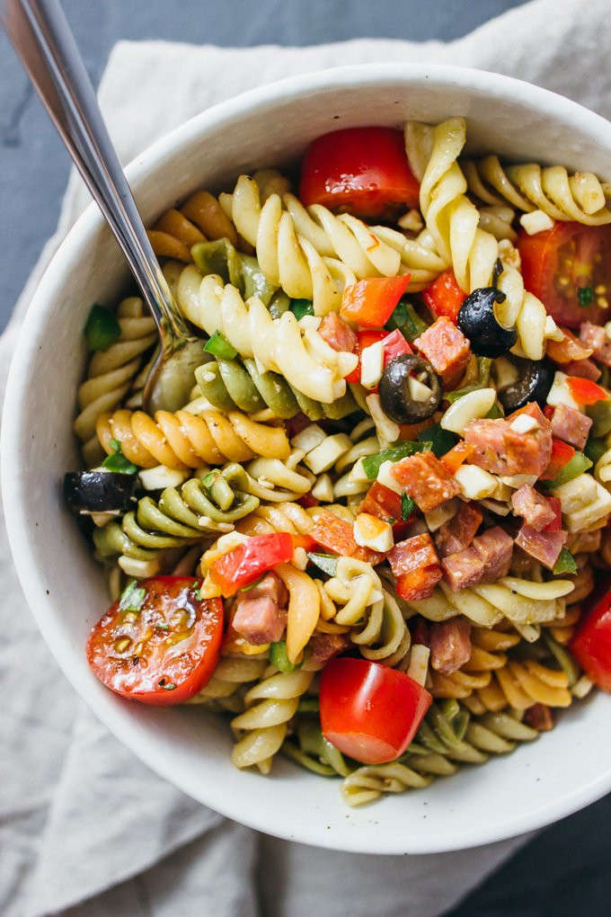 Easy Italian Pasta Salad
 Best easy pasta salad with italian dressing savory tooth