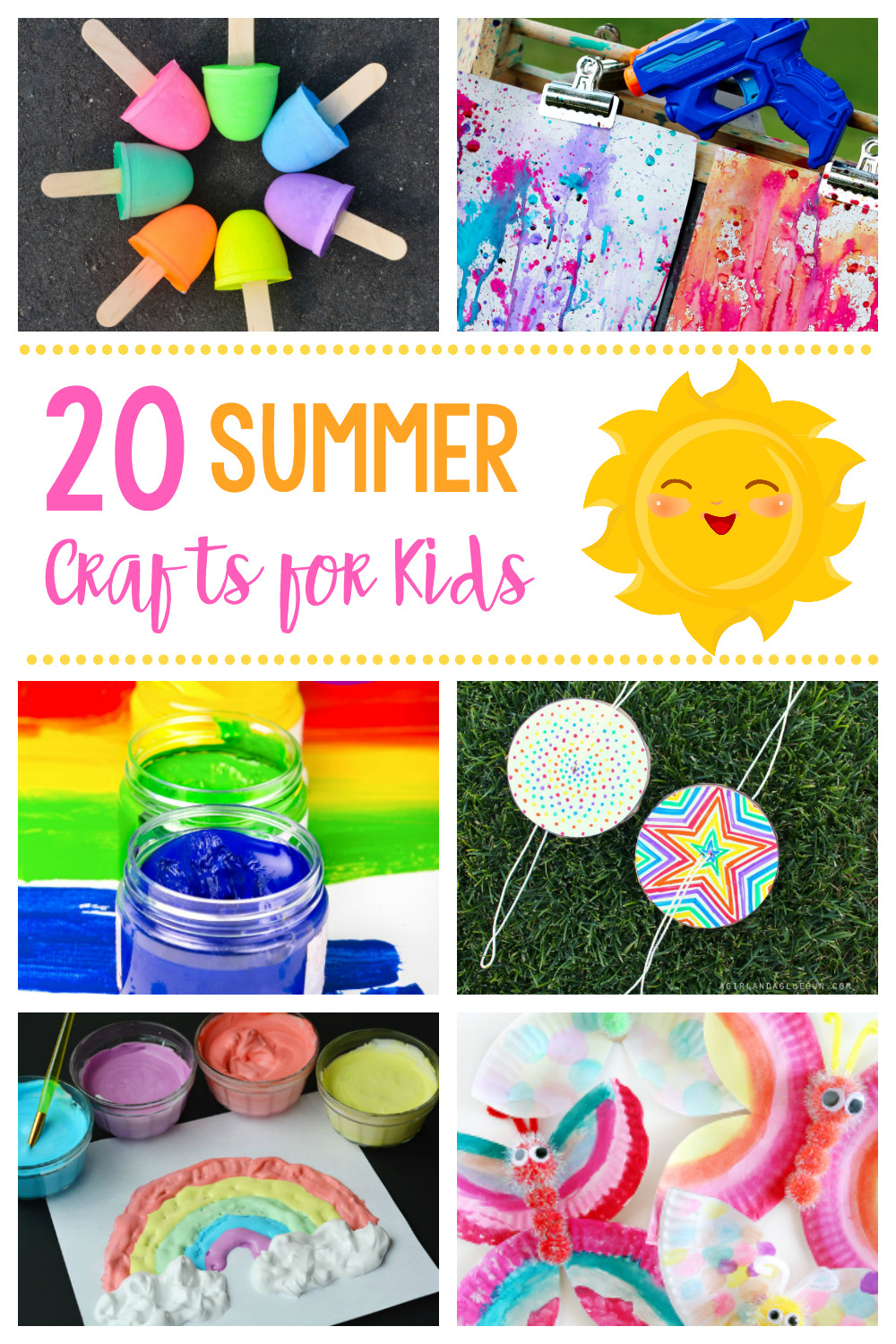 Easy Kids Activities
 20 Simple & Fun Summer Crafts for Kids