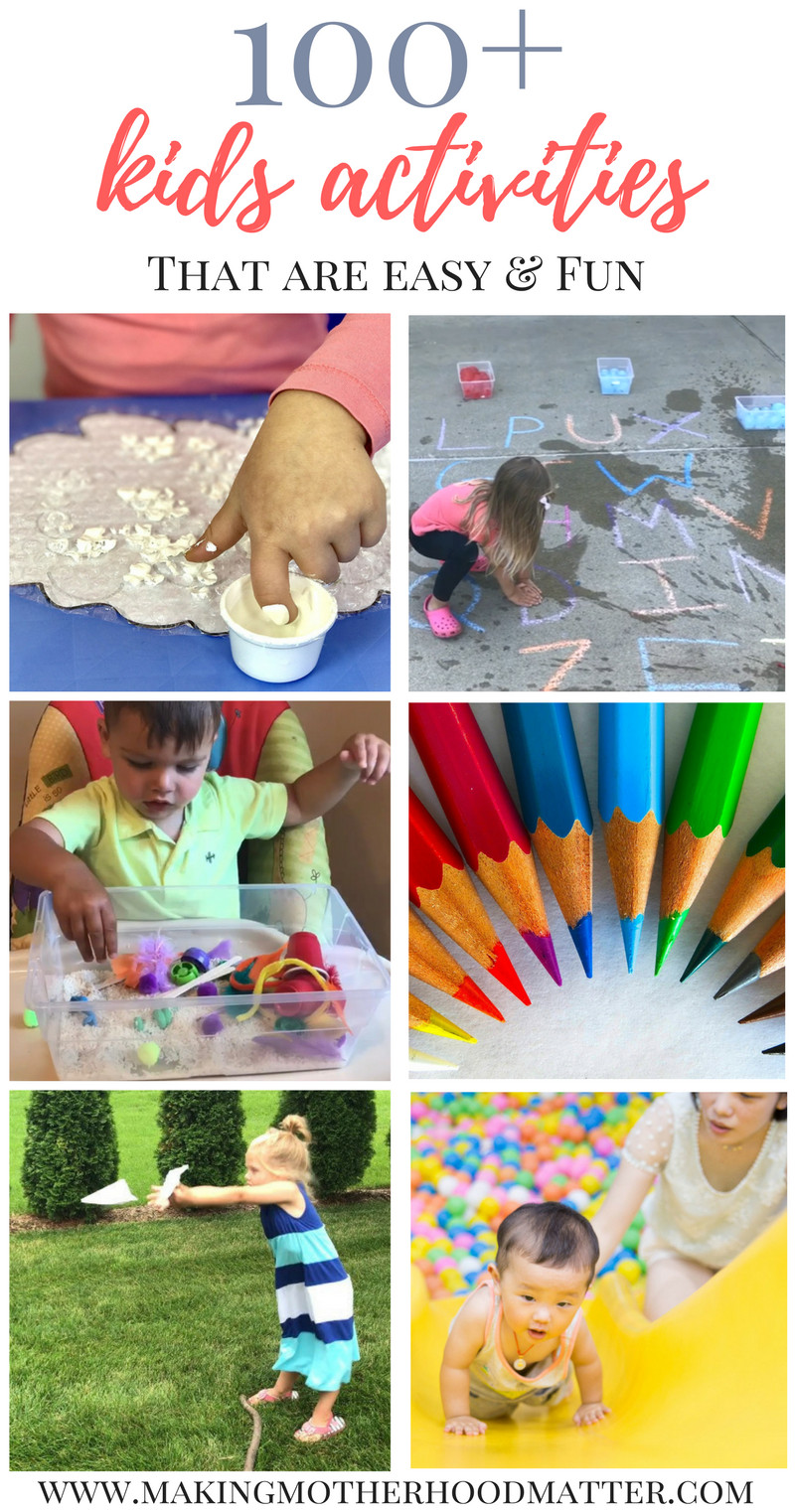 Easy Kids Activities
 Over 100 Easy Kids Activities That are Surprisingly Fun