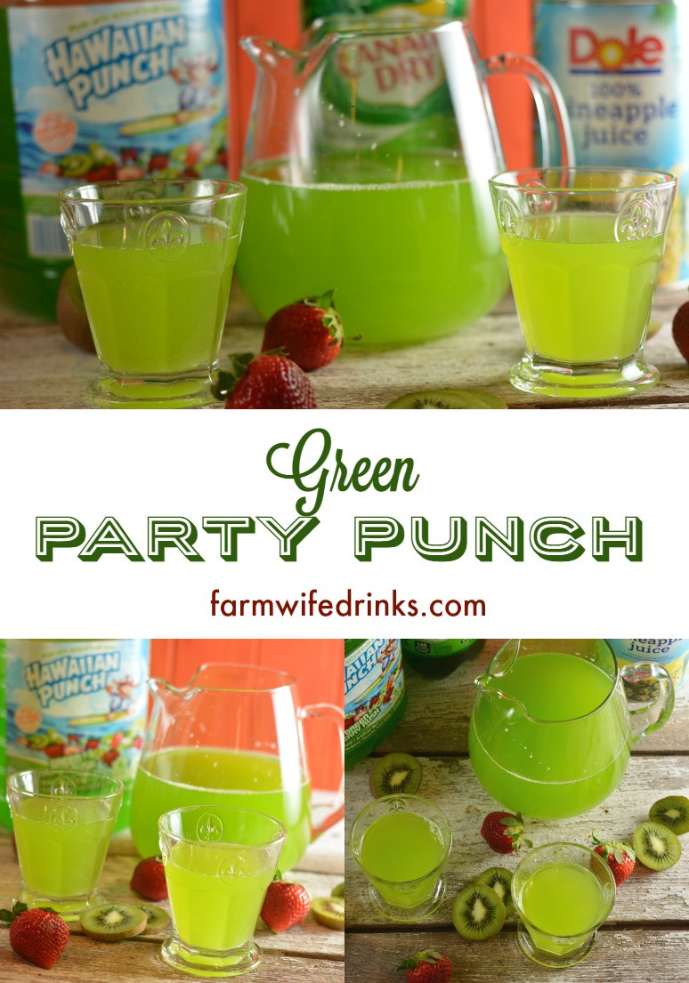 Easy Kids Punch Recipes
 Green Punch The Farmwife Drinks