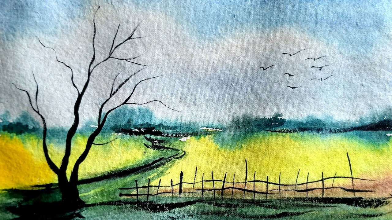 Easy Landscape Paintings
 Simple and Easy Landscape in watercolor