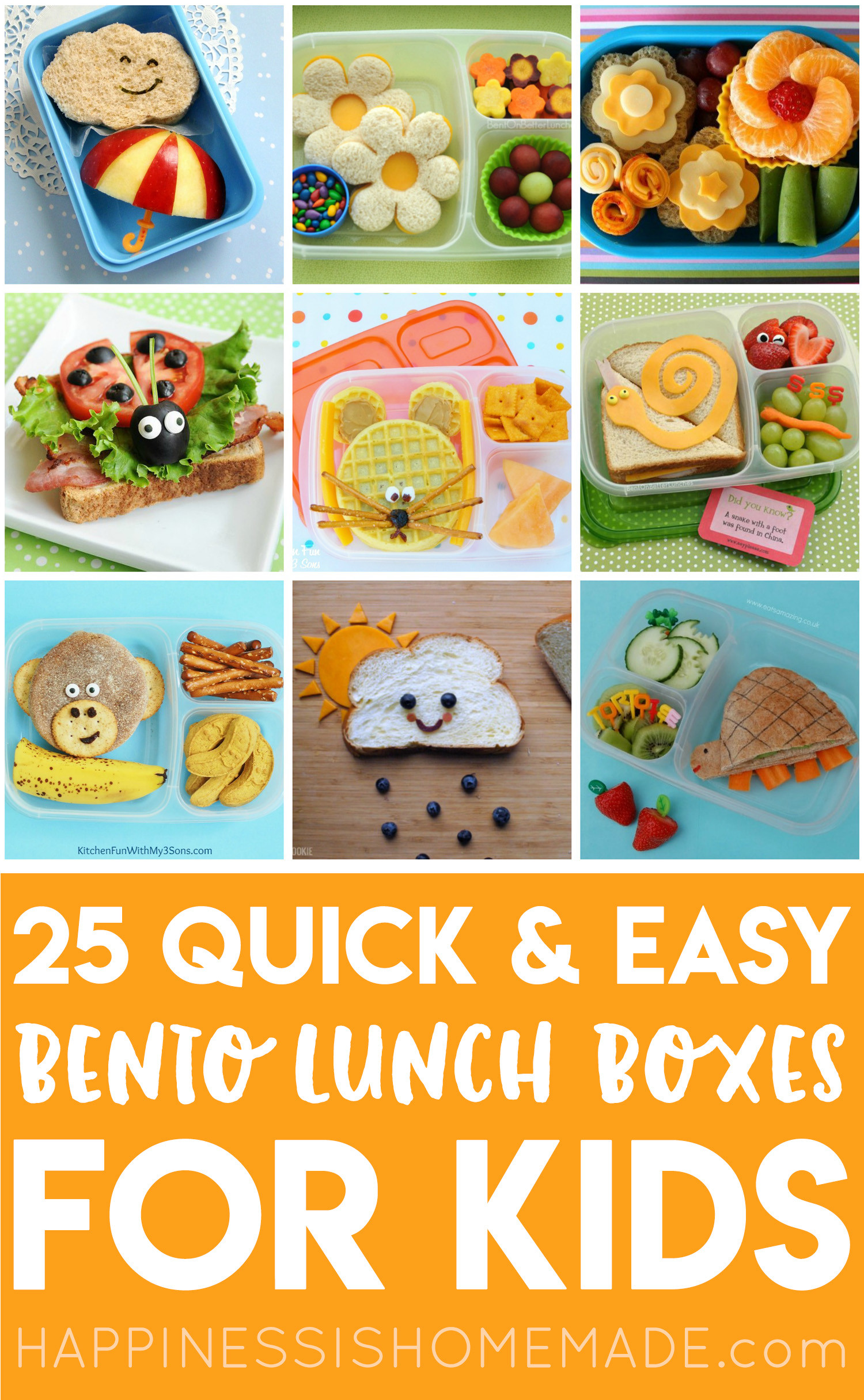 Easy Lunch Recipes For Kids
 25 School Lunch Ideas for Kids Happiness is Homemade