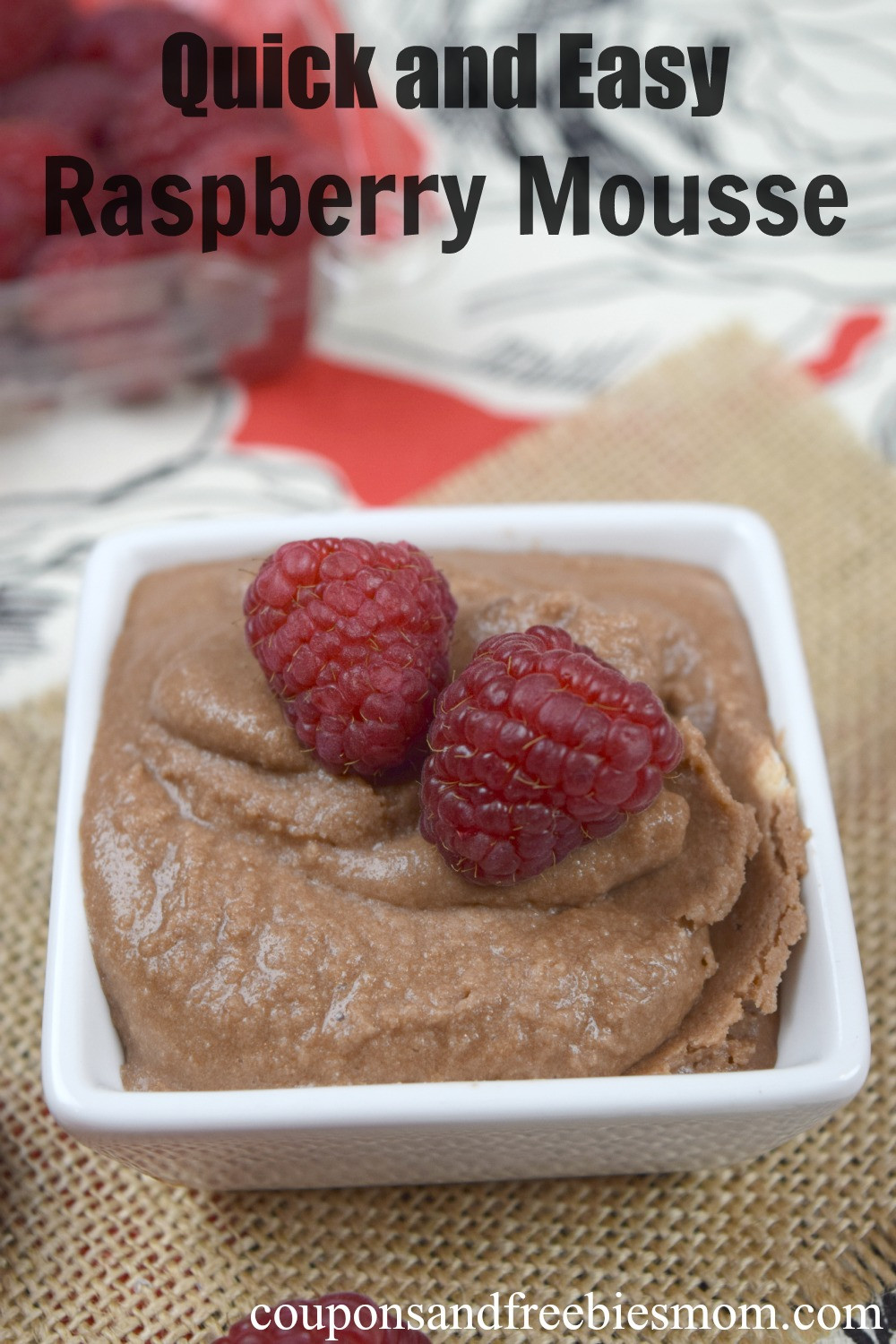 Easy Make Ahead Desserts
 Quick and Easy Raspberry Mousse Easy Make Ahead Dessert
