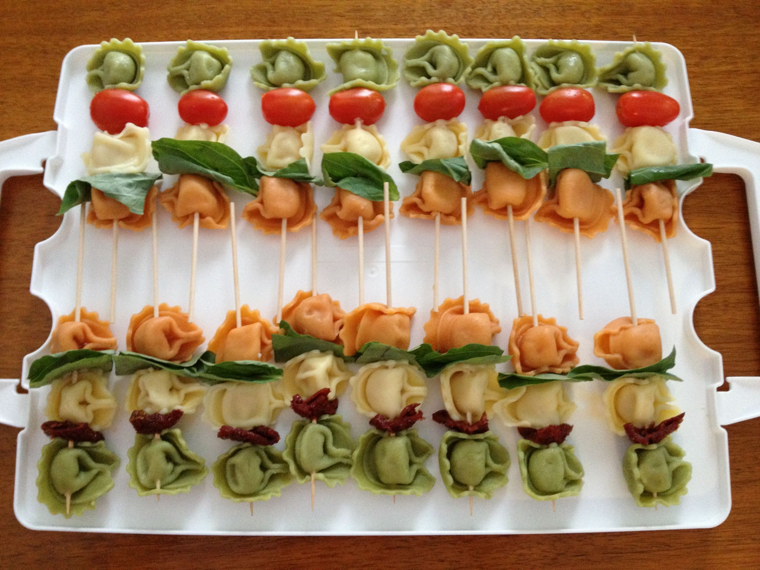 Easy Party Food Ideas Finger Food
 Tortellini Skewers and DIY Mugs