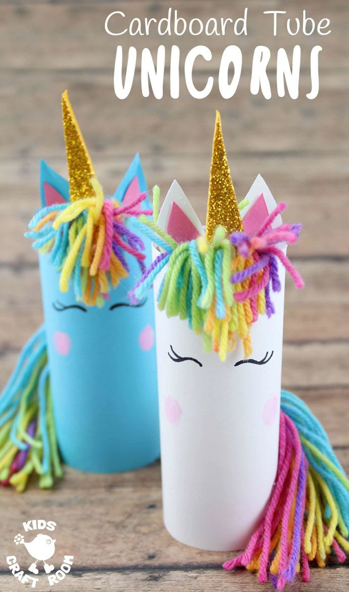 Easy Things For Kids To Make
 Cardboard Tube Unicorns