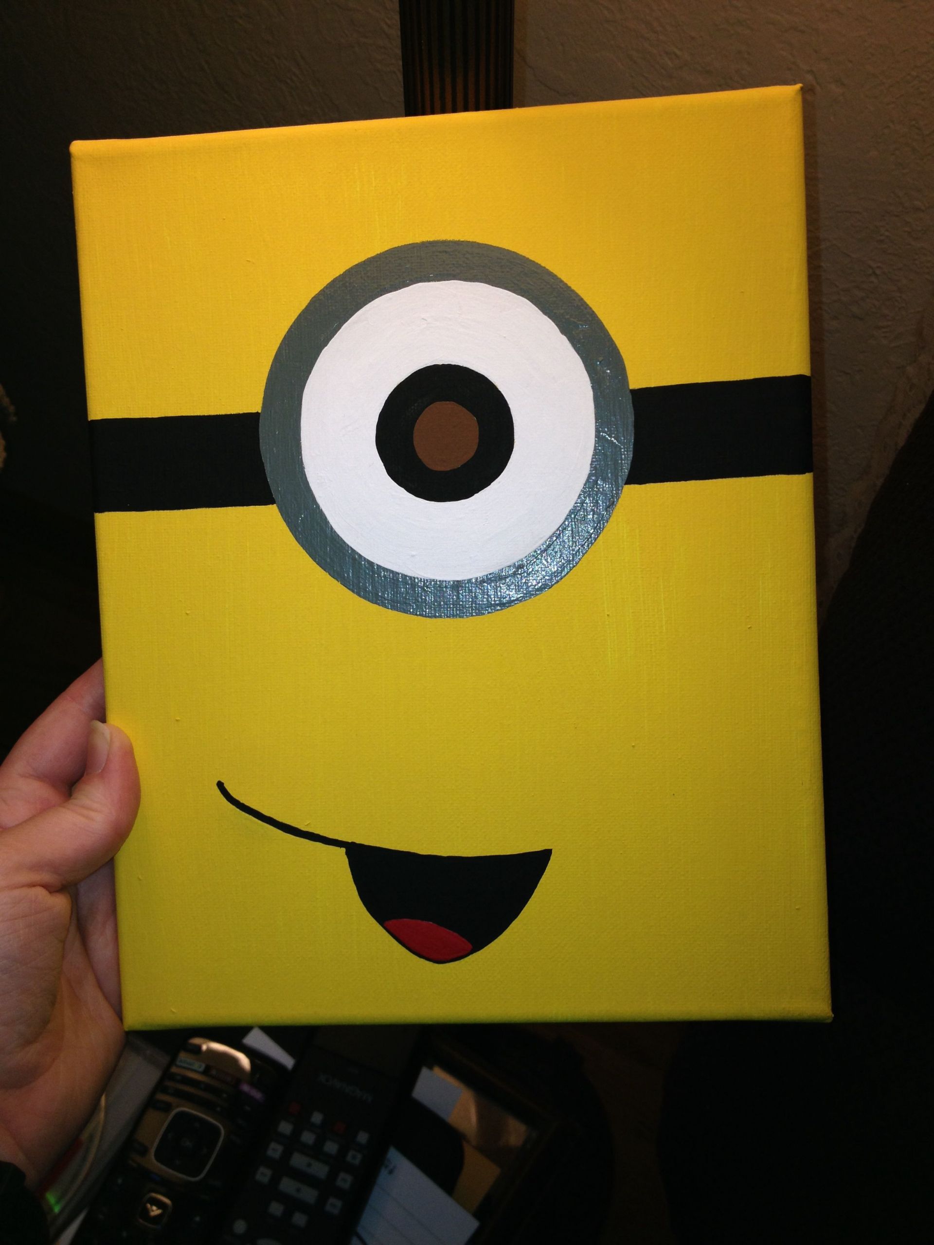 Easy Things For Kids To Paint
 Minion canvas