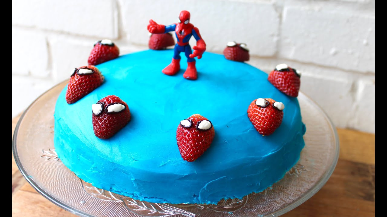 Easy To Make Birthday Cakes
 Easy birthday cake idea How to make a Spiderman cake