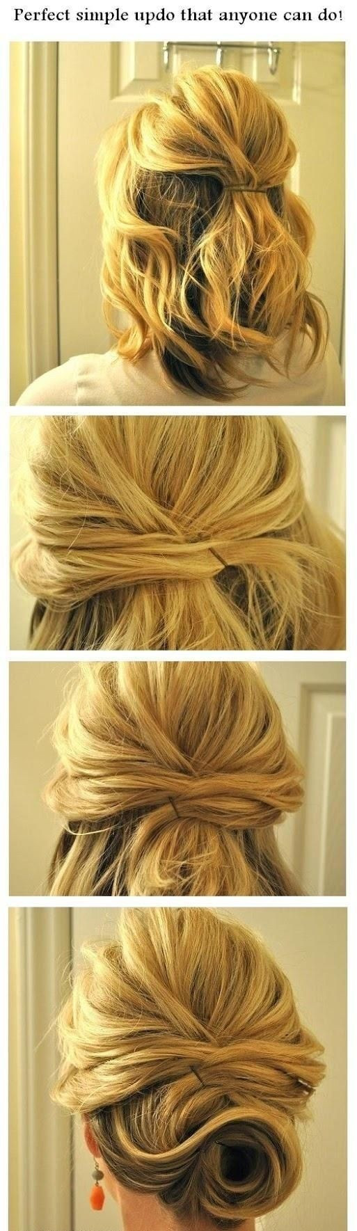 Easy Updo Hairstyles
 14 Easy Step by Step Updo Hairstyles Tutorials Pretty