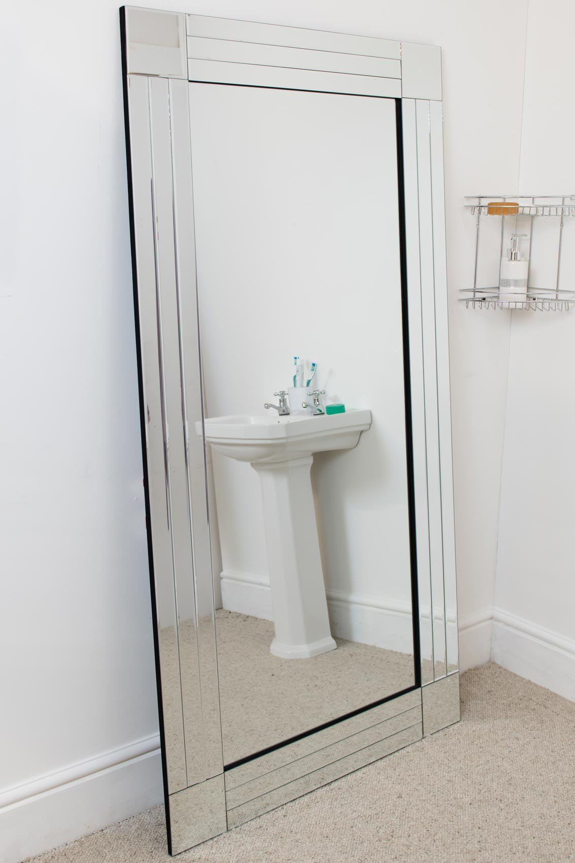 Ebay Bathroom Mirrors
 Bathroom Bevelled Edge Venetian Wall Mirror 5Ft9 X