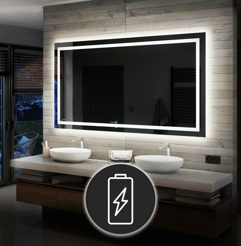 Ebay Bathroom Mirrors
 LED Illuminated Bathroom Mirror L15 Battery Operated