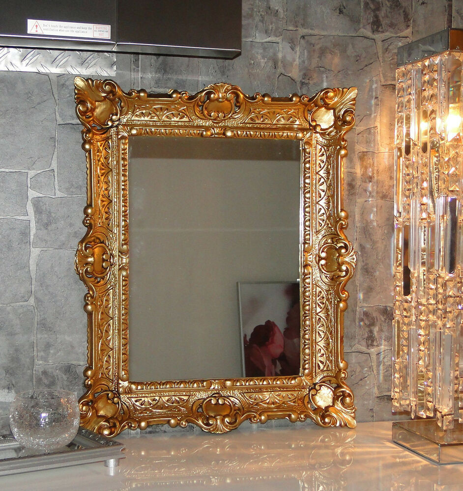 Ebay Bathroom Mirrors
 Wall Mirror with FACET Cut Gold 22x18 1 8in Antique