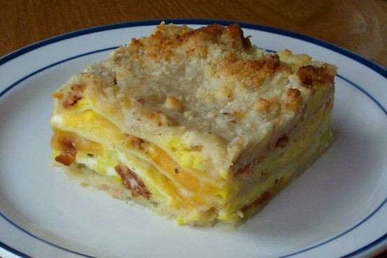 Egg In Lasagna
 Bacon & Egg Lasagna I cannot believe that I never