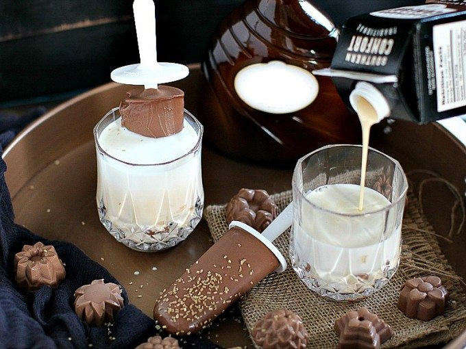 Eggnog Cocktail Rum
 Eggnog Rum Cocktail with Fudgy Chocolate Popsicles