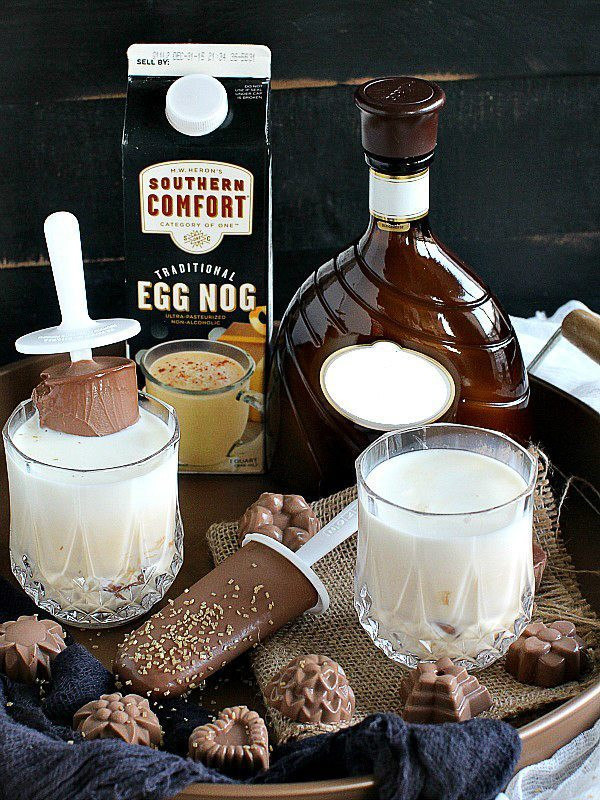 Eggnog Cocktail Rum
 Eggnog Rum Cocktail with Fudgy Chocolate Popsicles