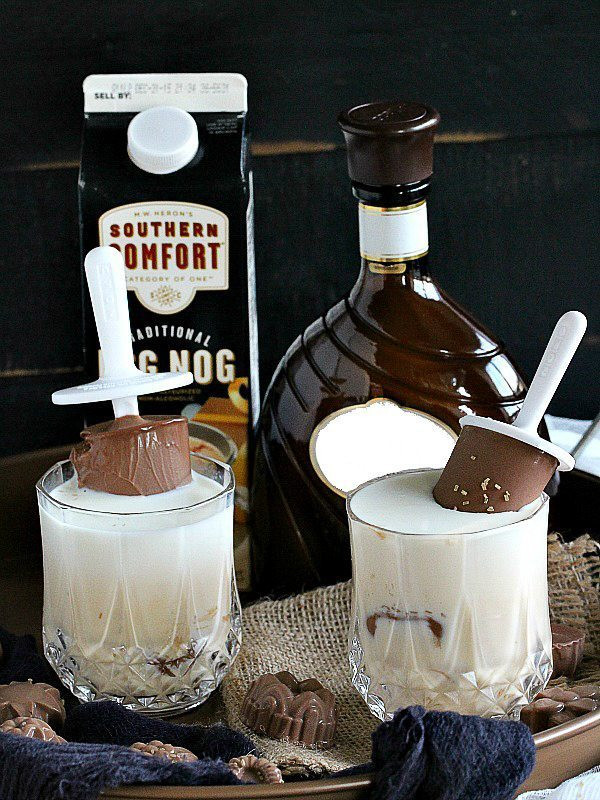 Eggnog Cocktail Rum
 Eggnog Rum Cocktail with Fudgy Chocolate Popsicles