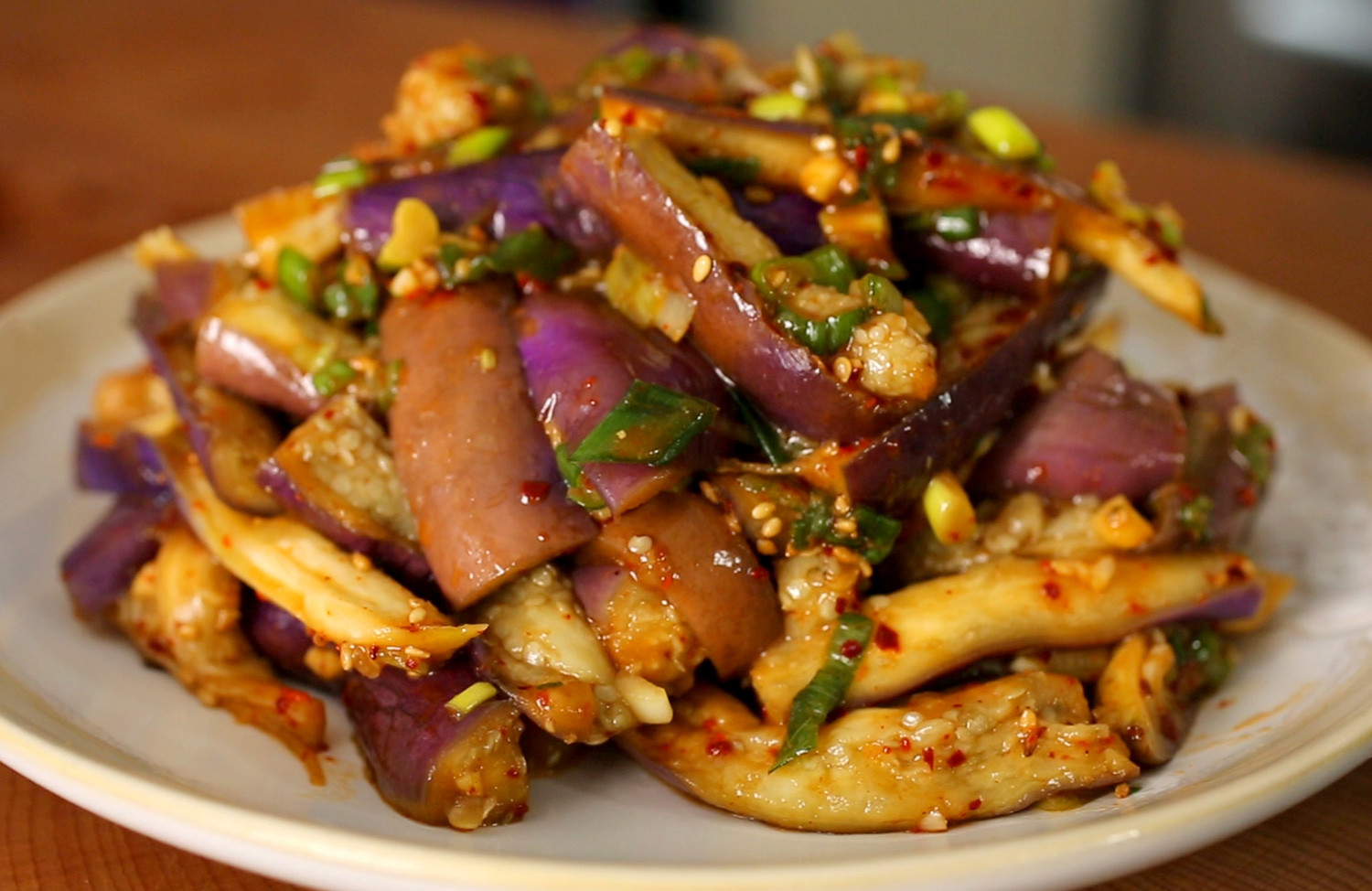 Eggplant Side Dish Recipes
 Eggplant side dish Gaji namul recipe Maangchi