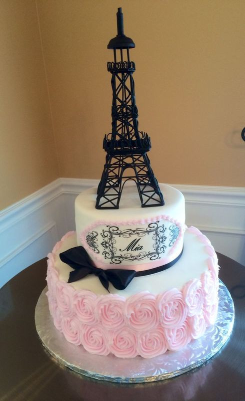 Eiffel Tower Birthday Cake
 Birthday Cake with Eiffel Tower