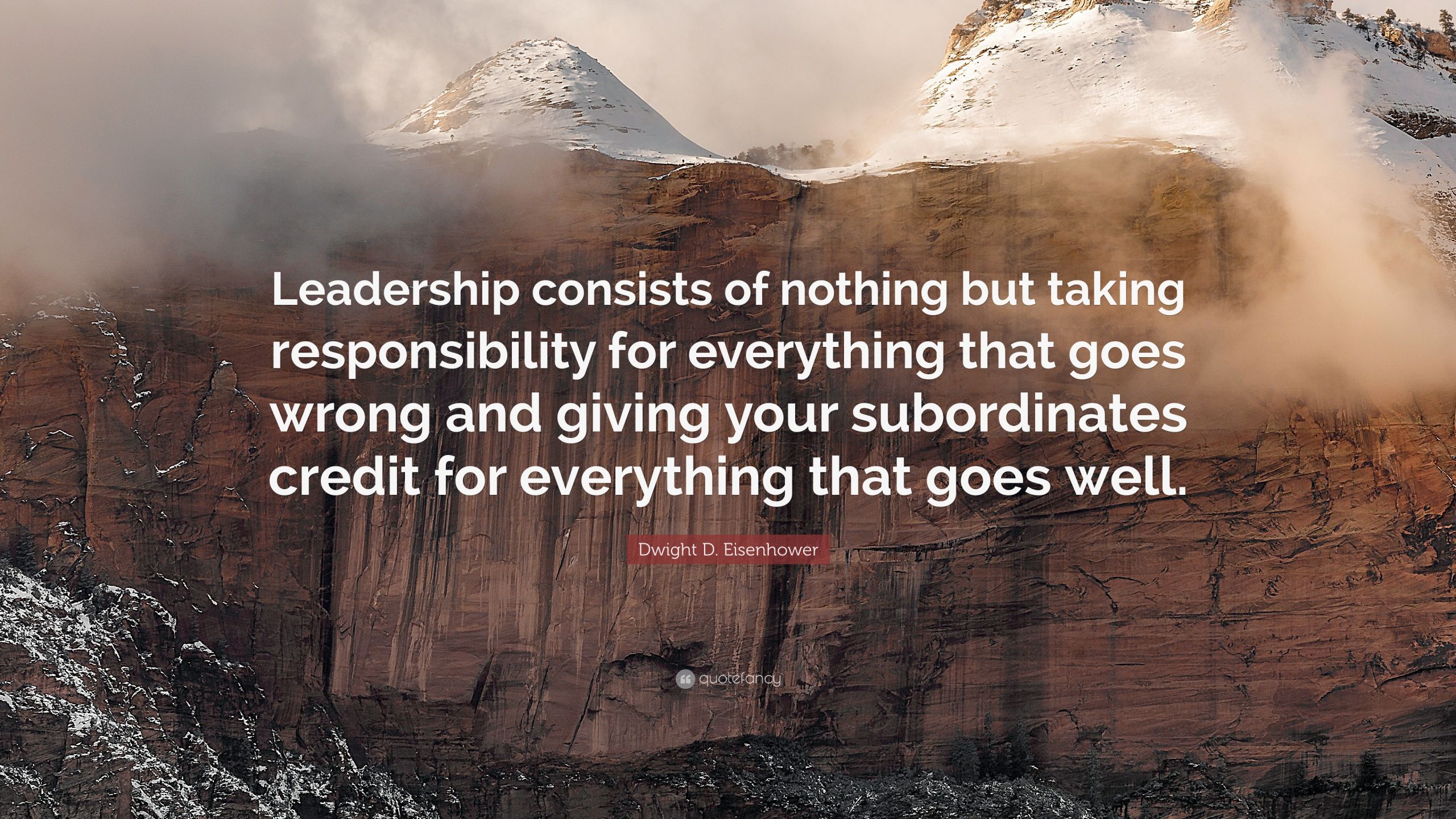 Eisenhower Leadership Quote
 Dwight D Eisenhower Quote “Leadership consists of