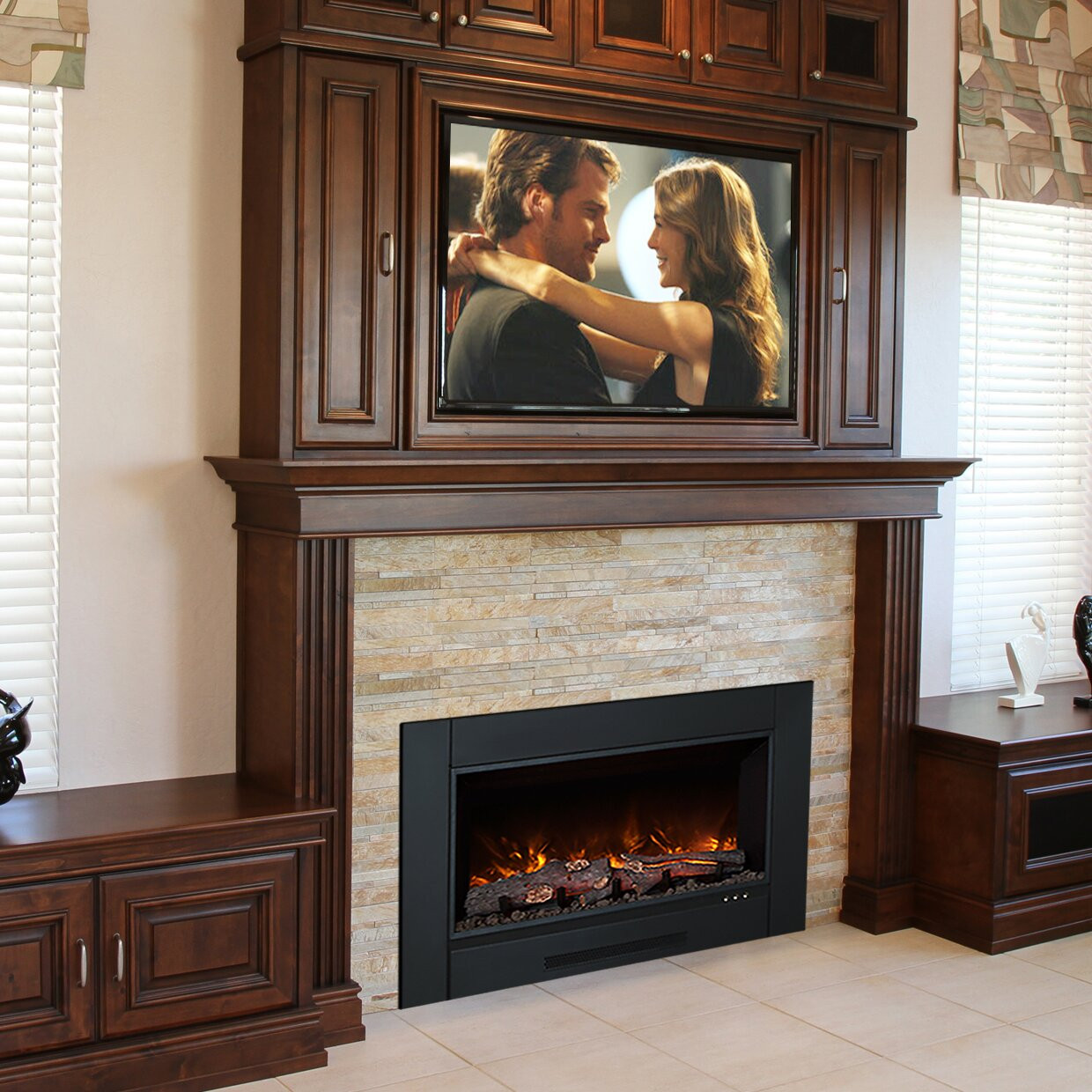 Electric Fireplace Modern
 Modern Flames ZCR Series Electric Insert Fireplace