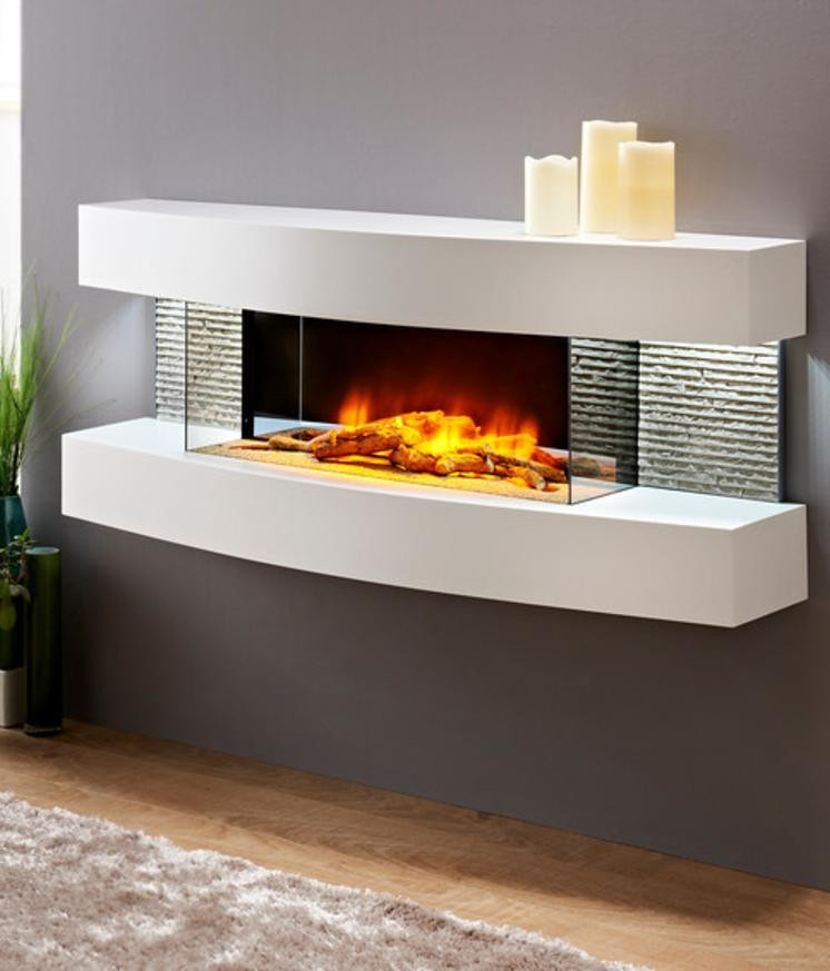 Electric Fireplace Modern
 Fireplace World Miami Curve Modern Electric Fireplace Wall