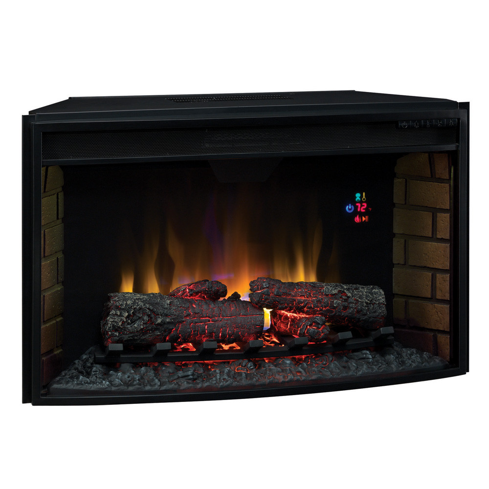 Electric Inserts Fireplace
 ClassicFlame 32 in SpectraFire Curved Electric Fireplace