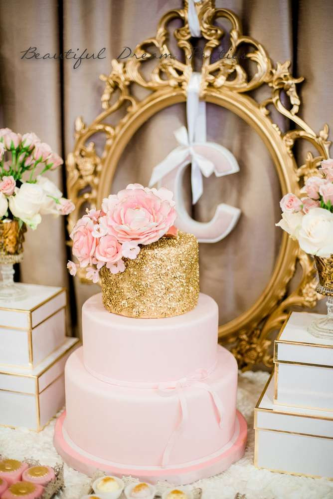 Elegant Birthday Party
 Elegant Gold and Pink Birthday Party Ideas