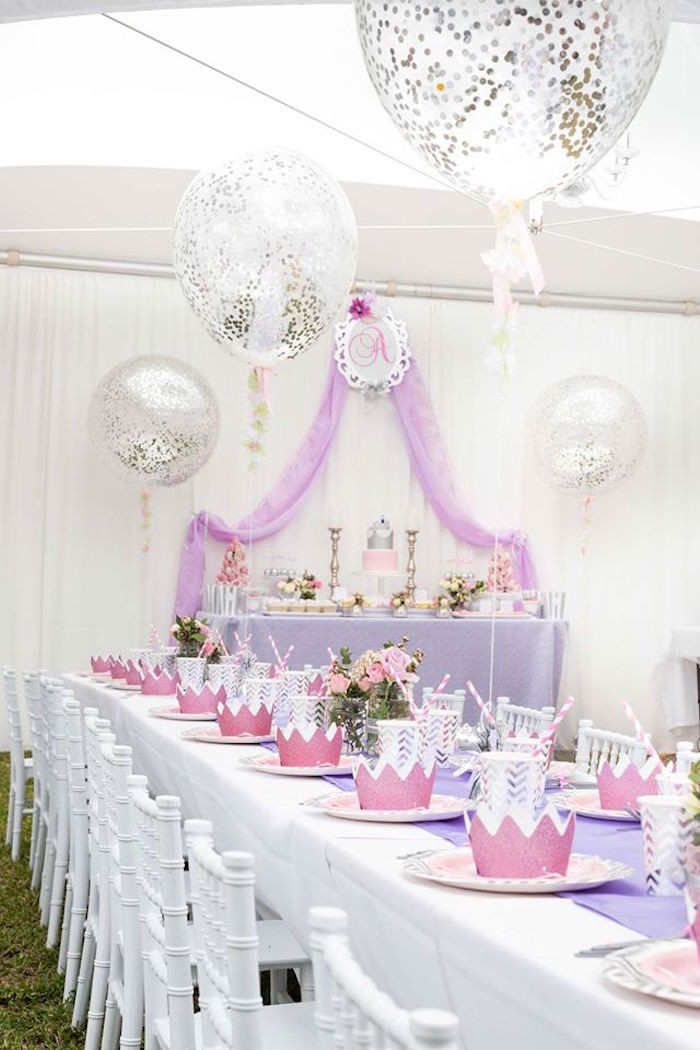 Elegant Birthday Party Ideas
 Kara s Party Ideas Elegant Purple Princess Birthday Party