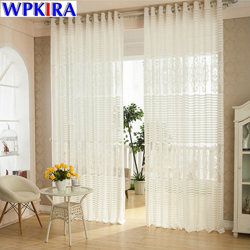 Elegant Curtains For Living Room
 Luxury Net Mesh Curtains Embroidered White Elegant
