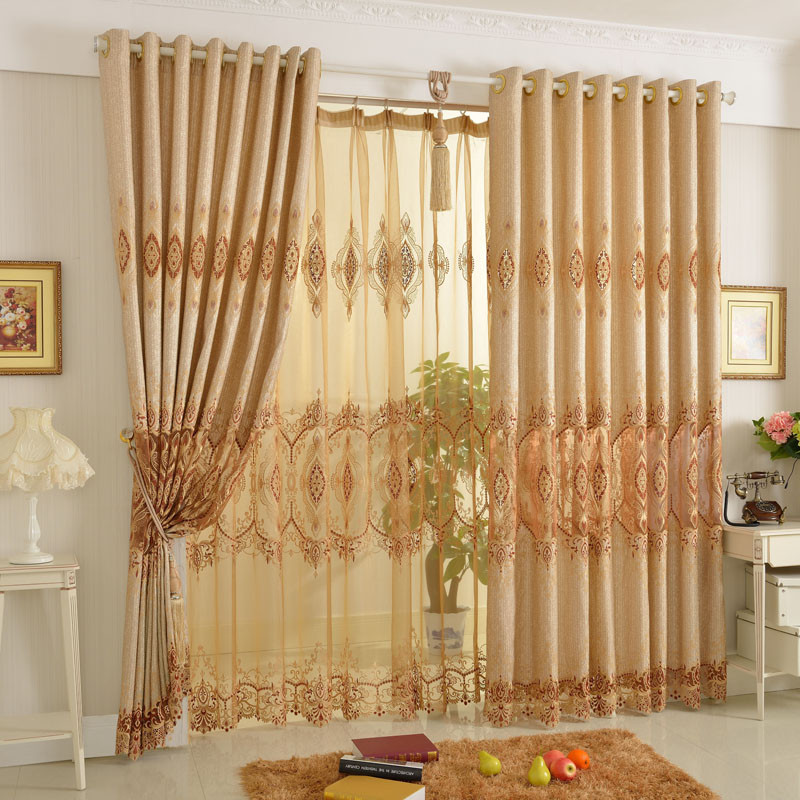 Elegant Curtains For Living Room
 Elegant Embroidered Living Room Curtain in Poly Cotton