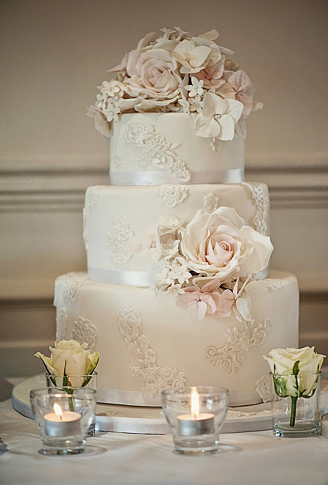 Elegant Wedding Cake
 Lace Wedding Cakes Belle The Magazine