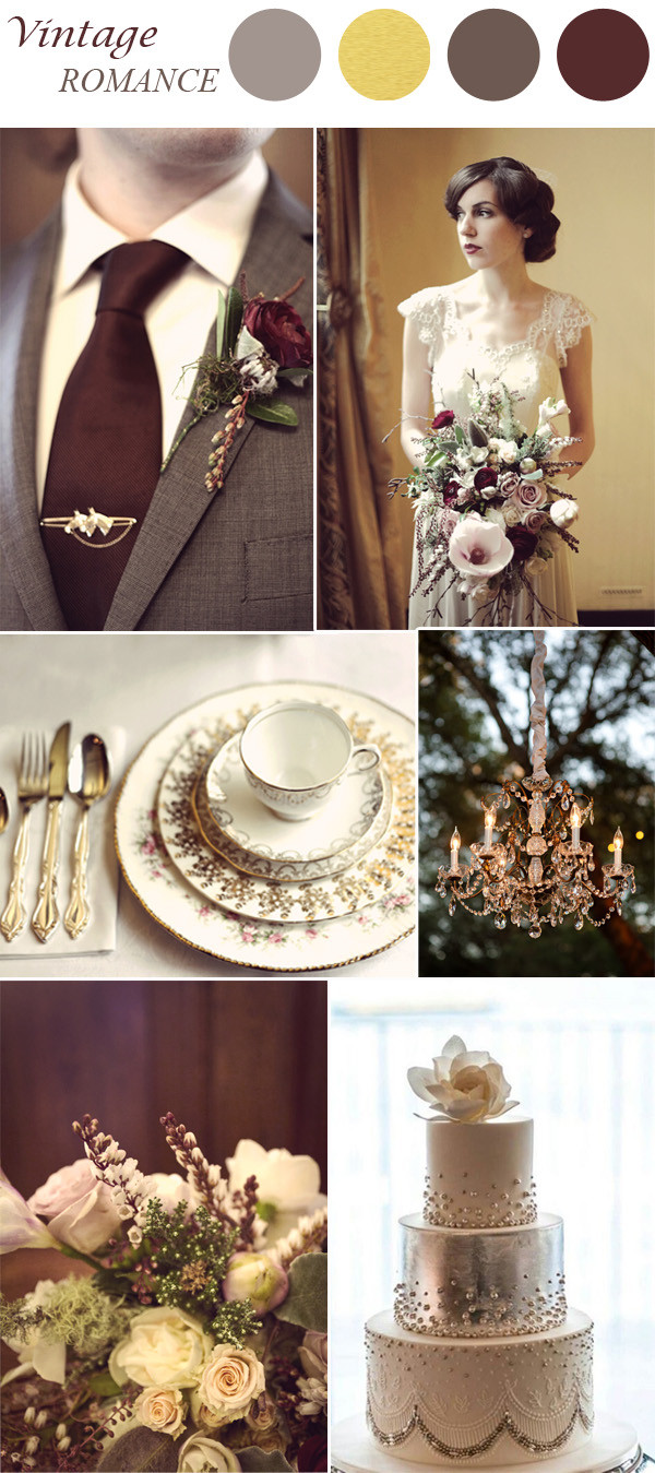 Elegant Wedding Colors
 Top 8 Trends for 2015 Vintage Wedding Ideas