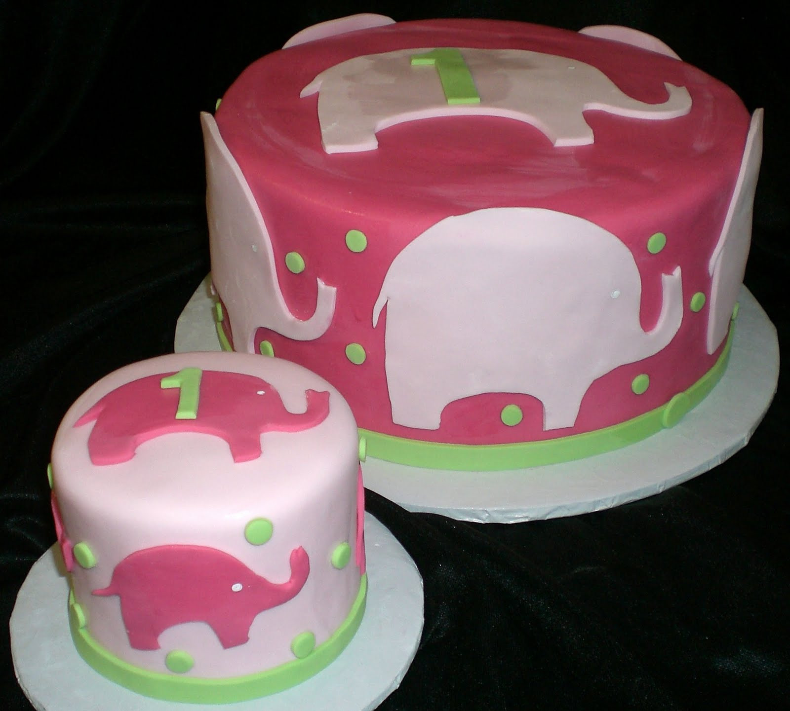 Elephant Birthday Cakes
 The Crimson Cake Blog Pink Elephant 1st Birthday Cake