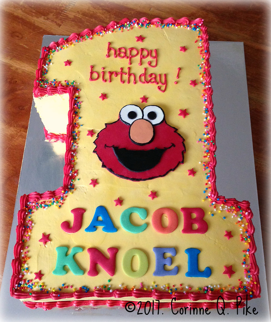 Elmo 1st Birthday Cake
 Elmo themed 1st birthday cake pikerinne